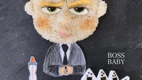 Beralih ke tokoh kartun, kali ini Haruka membuat tokoh Baby Boss di film Boss Baby. Mirip banget! Foto: Instagram @horiharu1213