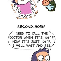 Saat baru punya anak wajar jika ibu jadi sangat panik saat anak sakit. Umumnya itu tidak lagi terjadi setelah anak pertama. Foto: Weng Chen