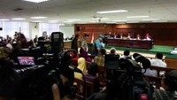Boediono bersaksi di persidangan pada  Jumat (8/5/2014) di Pengadilan Tipikor.