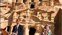 PETRA Ma’an Jordan Di bangun sekitar 312 sebelum masehi, tulis Mulan untuk keterangan foto ini. Foto: Instagram Mulan Jameela