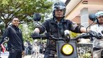 Gaya Menhub Kawal Jokowi saat Touring di Sukabumi