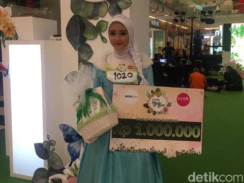 Fadila Yahya, pemenang audisi Sunsilk Hijab Hunt 2018 di Surabaya.