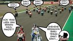 Meme Lucu Jokowi dengan Motor Chopper di Arena MotoGP