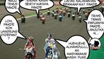Meme Lucu Jokowi dengan Motor Chopper di Arena MotoGP