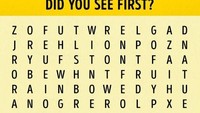 Coba lihat baik-baik gambar ini, dan temukan satu kata dari kumpulan huruf tersebut. Apa kata pertama yang kamu temukan? Yuk kita cari tahu bagaimana psikologismu sebenarnya. (Foto: Brightside)