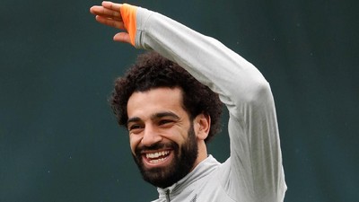 Senyum Lebar Mohamed Salah