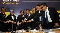 Laba tahun 2017 sebesar Rp 2,2 triliun. Sudah diputuskan pembagian dividen sebesar 20% dari total laba atau senilai Rp 440 miliar lebih atau per lembar sahamnya Rp 60,63 per lembar saham. Foto: dok. Jasa Marga