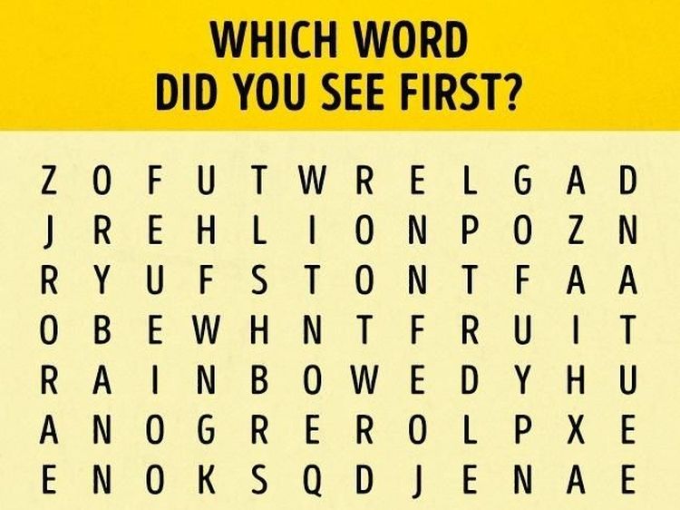 Kata Pertama yang Kamu Temukan Menunjukkan Kepribadianmu