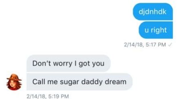 Salah satu screenshoot percakapan.