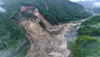 Penampakan longsor di Oita pada tahun 2017 (Foto: Dok. The Mainichi)