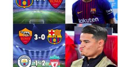 Barca Tersingkir dan Liverpool Lolos, Coutinho pun Diolok-olok