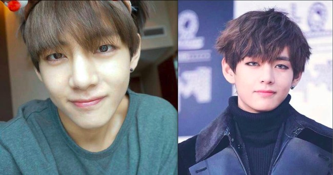 V BTS memang manis tanpa makeup. Tapi saat wajah dirias dengan eyeliner, wajahnya yang proposional tampak semakin menawan. Foto: Istimewa