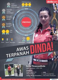 Kilau Dellie Threesyadinda di Arena Panahan  