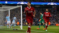 Firmino menjadi bintang kemenangan Liverpool atas Manchester City di Liga Champions. Dia mencetak gol penentu kemenangan, sekaligus meloloskan Liverpool ke semifinal Liga Champions (Andrew Yates/ REUTERS)