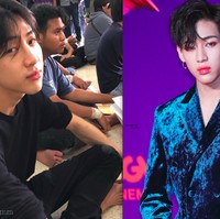 Beberapa waktu lalu Bambam GOT7 pulang kampung ke Thailand untuk mengambil undian wajib militer. Penampilannya saat itu yang tanpa makeup berbeda ketika di panggung. Foto: Istimewa
