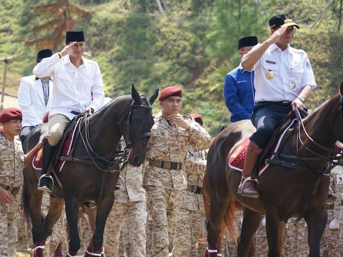 Prabowo Pinjami Anies Sepatu Berkuda di Rakornas Gerindra