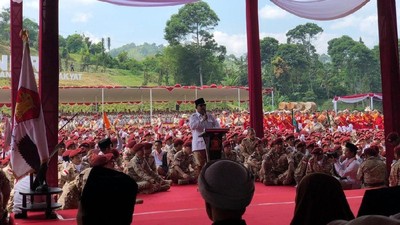 Foto: Suasana Rakornas Gerindra di Rumah Prabowo