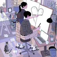 Memanfaatkan waktu dengan melukis bersama sambil memadu kasih. Foto: Instagram