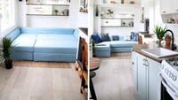 Yang tidak kalah menarik, rumah ini dibangun di atas sebuah trailer yang dapat pindah tempat. Atapnya terbuat dari logam. Istimewa/Inhabitat.