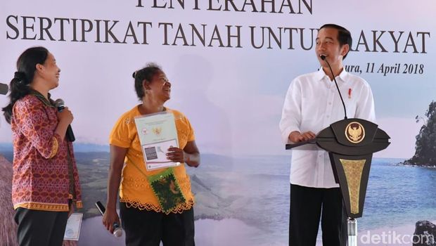 Presiden Jokowi di Jayapura, Rabu (11/4/2018)