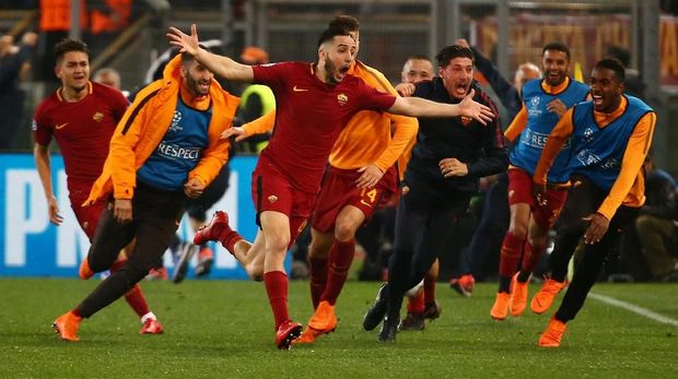 Konstantinos Manolas memastikan sukses AS Roma lolos ke semifinal Liga Champions.