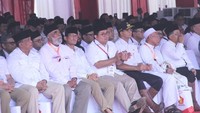 Selain Anies, Wagub DKI Jakarta sekaligus Wakil Ketua Dewan Pembina Gerindra Sandiaga Uno juga menghadiri rakornas. (Foto: Twitter @Fadlizon)
