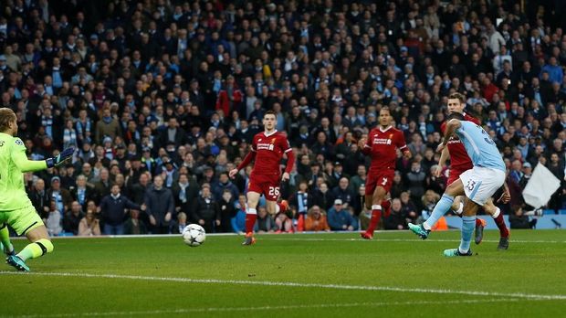 Gabriel Jesus mencetak gol cepat ke gawang Liverpool pada menit kedua.