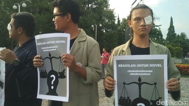 Setahun Kasus Novel Baswedan, Mahasiswa UGM Tutup Sebelah Mata