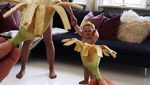 Kreatif! Keluarga Ini Bikin Foto Memakai Semangka, Nanas hingga Pisang