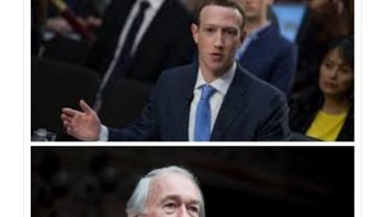 Penjelasan Zuckerberg ibarat anak 10 tahun yang sedang menjelaskan apa itu Facebook kepada kakek-kakek. (Foto: Twitter)