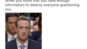 Apa pun yang ditanya oleh para Senator, sepertinya Zuckerberg sudah tahu semua. (Foto: Twitter)