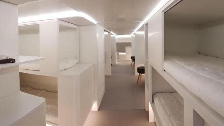 Rancangan kamar tidur di dalam kargo pesawat Airbus (Airbus) Rancangan kamar tidur di dalam kargo pesawat Airbus (Airbus)