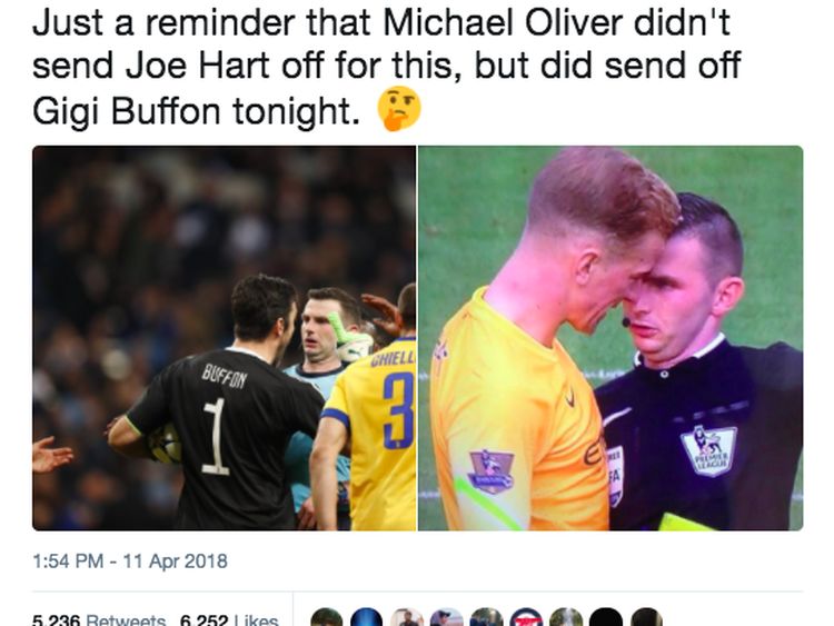 Kasih Penalti dan Usir Buffon, Wasit Jadi Bulan-bulanan Meme