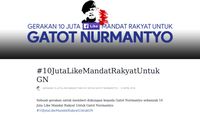 Muncul Gerakan 10 Juta Like Mandat Rakyat untuk Gatot Nurmantyo