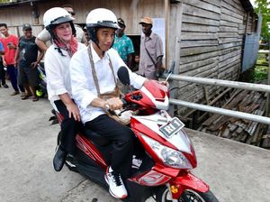 Romantis, Jokowi Sering Bonceng Iriana Naik CB ala Dilan-Milea