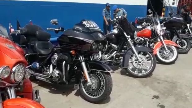 Barang bukti di kapal roro KM Fajar Bahari V