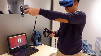 Acer mendesain perangkatnya ini  cukup ringkas dengan double-padded headband yang membuat pengguna nyaman. (Foto: detikINET/Adi Fida Rahman)