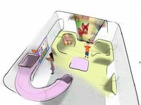 Area tempat bermain anak di kargo pesawat