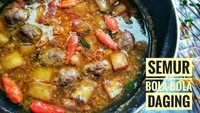 Ini dia kreasi semur ala @tataa_9. Ia menyebut semur buatannya dengan nama Semur Bola Bola Daging. Siapa yang nggak akan ngiler kalau lihat semur dengan kuah melimpah dan cape rawit gendut ini! Foto: Istimewa