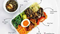 Wah super lengkap nih bekal makannya @sashylittlekitchen. Menunya kompleks banget mulai karbo, sayur hingga pelengkap lainnya. Foto: Instagram