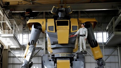 Foto: Robot Impian Masa Kecil 7,3 Ton Dijajal di Jepang