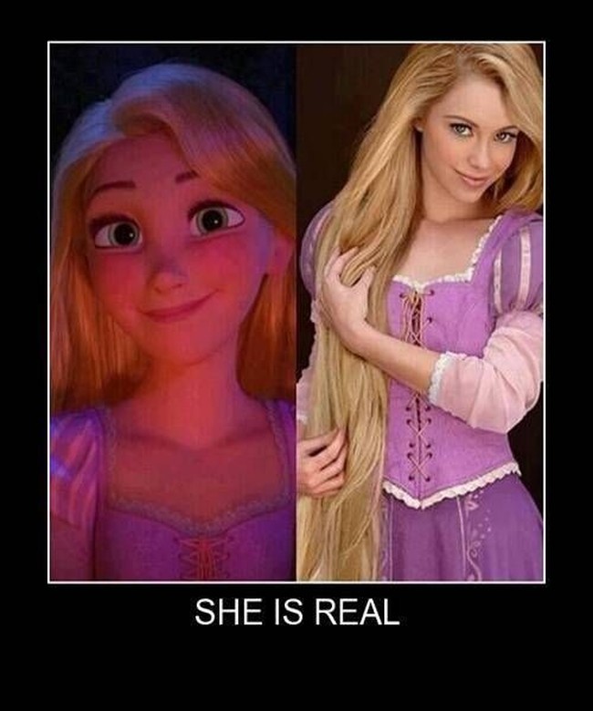 Berambut pirang dan superpanjang, perempuan yang satu ini disebut-sebut mirip tokoh Rapunzel dari film Tangled (2010). Setuju? (Foto: ist.)
