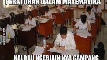Yang penting lembar jawaban terisi semua. Ya ga? (Foto: Internet)