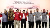 Komisi Pemilihan Umum (KPU) resmi menetapkan Partai Keadilan dan Persatuan Indonesia (PKPI) sebagai peserta Pemilu 2019. Penetapan dilakukan di kantor KPU, Jakarta, Jumat (13/4/2018).