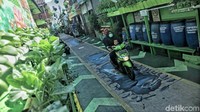 Begini suasana di Kampung Kreatif di kawasan Rawa Badak Selatan, Jakarta Utara, Jumat (13/4/2018).