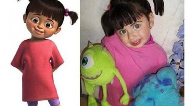 Kalau ini Boo dari Monsters, Inc. (2001). Lihat versi nyatanya deh. Bikin gemas juga! (Foto: ist.)