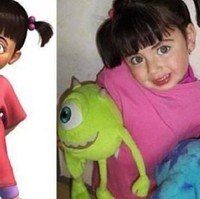 Kalau ini Boo dari Monsters, Inc. (2001). Lihat versi nyatanya deh. Bikin gemas juga! (Foto: ist.)