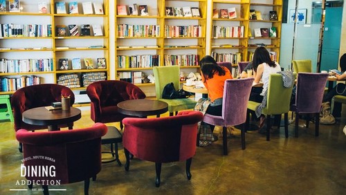 rabbit study cafe, book cafe di gangnam