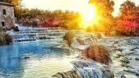 Coba bayangkan berendam di pemandian air panas di Italia dengan pemandangan hijau dan perbukitan yang menghampar luas.. Rasanya semua penat akan langsung hilang. (alessiavalenti79/Instagram)