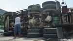 Foto: Evakuasi Truk Molen yang Terguling di Jatibaru